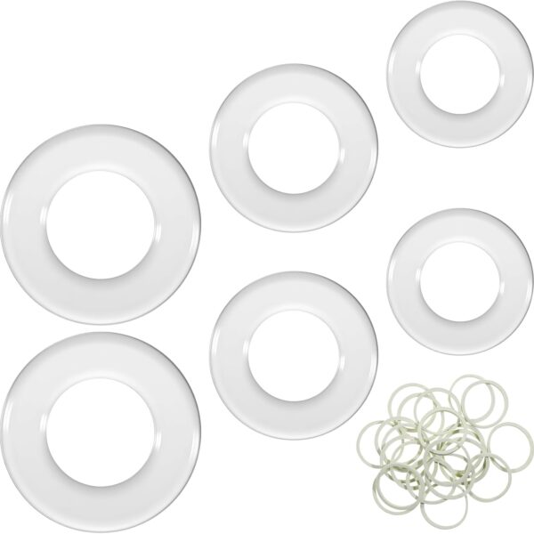6PCS Invisible Cinch Clip Clothing Cinch Clips Invisible Clothing Accessory with 20 Rubber Bands Clothes Corner Knotted Button Round Circle Shirt Clip for Shirts Dresses Scarves