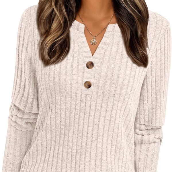 AUTOMET Women's Long Sleeve Henley Shirts Fall Lightweight Sweaters Dressy Casual Tunic Tops Fashion Clothes 2026