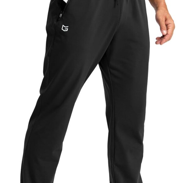 G Gradual Men's Fleece Lined Winter Pants with 3 Zipper Pockets Warm Athletic Joggers Workout Running Sweatpants for Men