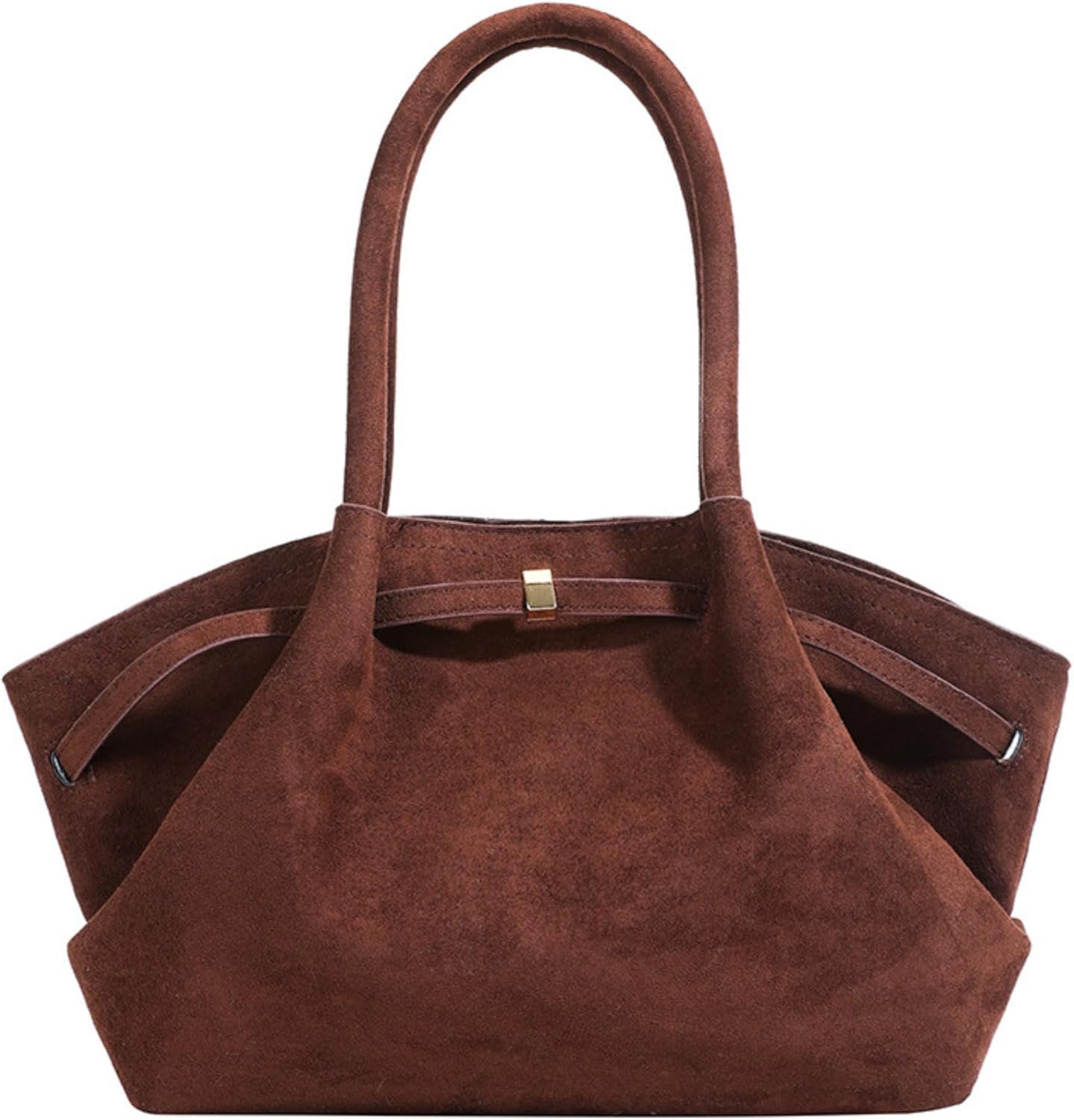 Makukke Faux Suede Tote Bag for Women, Hobo Handbag Women Vintage Shoulder Bag Purse for Work Office Travel - Image 1