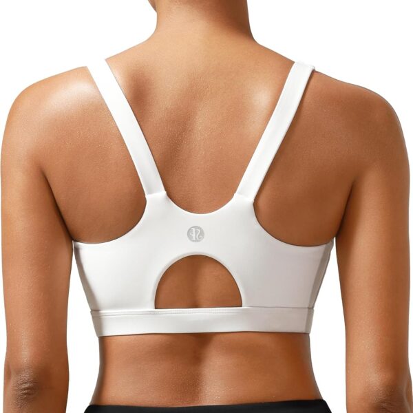 RUNNING GIRL Sports Bra for Women High Support, Molded Cup High Impact Sports Bras for Women with Sewn in Pads