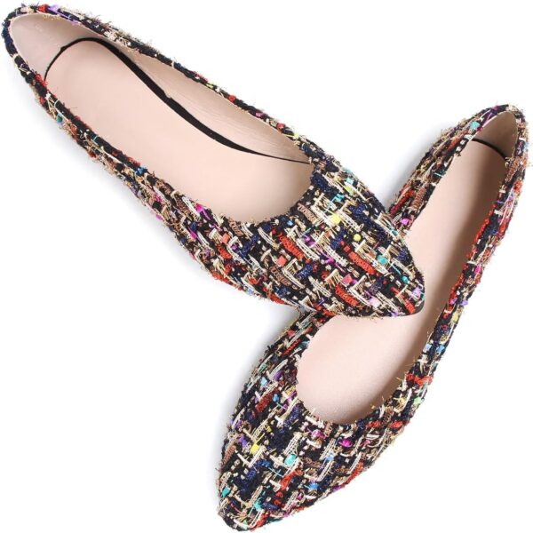 SAILING LU Women's Suede Pointed Toe Ballet Flats Comfortable Wedding Party Slip-On Ballerina Dressy Shoes for Women
