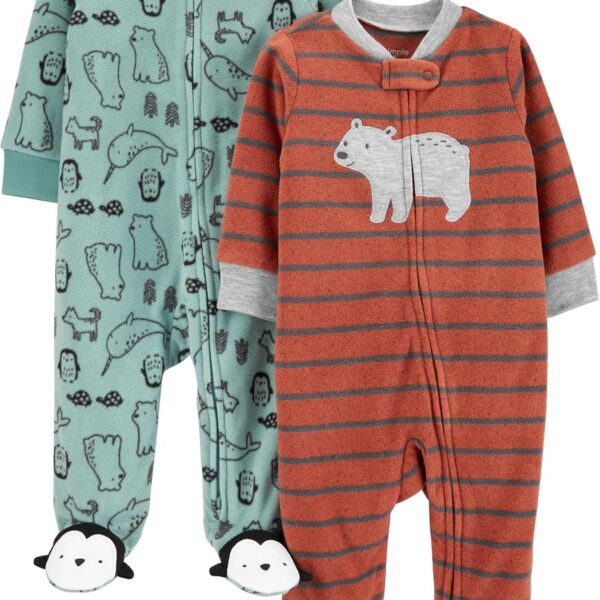 Simple Joys by Carter's baby-boys 2-pack Fleece Footed Sleep and PlayBaby and Toddler Sleepers