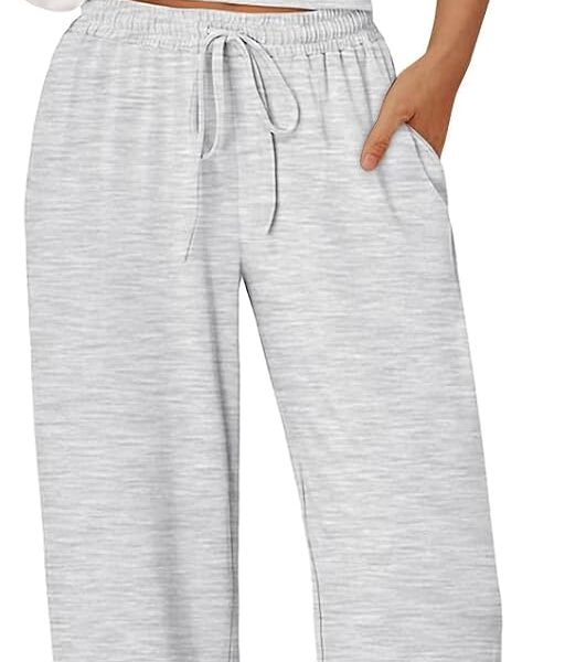 Trendy Queen 2 Piece Matching Summer Sweatsuit Lounge Set Womens Wide Leg Pants Side Ruching Crop Top Sets