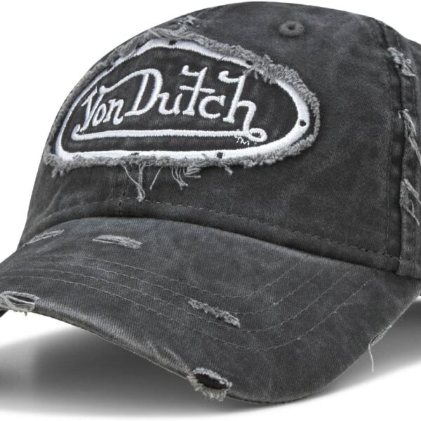 Von Dutch Men & Womens Baseball Caps - Breathable Adjustable Snapback Soft Cotton Canvas Curved Brim Vintage Hat
