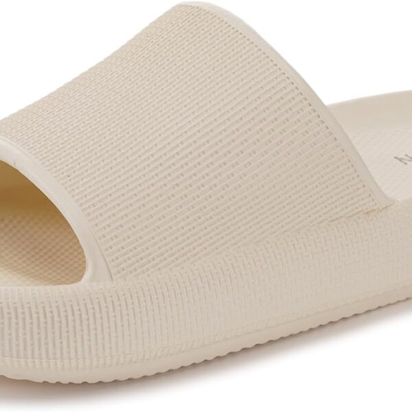 WHITIN Pillow Slippers for Women Non Slip | Cushioned Thick Sole Slides | Quick Drying Bathroom Sandals