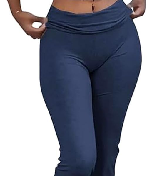 Women's 2 Piece Lounge Outfits Slim Short Sleeve Tops Low Rise Flare Leggings Sets Yoga Sweatsuit